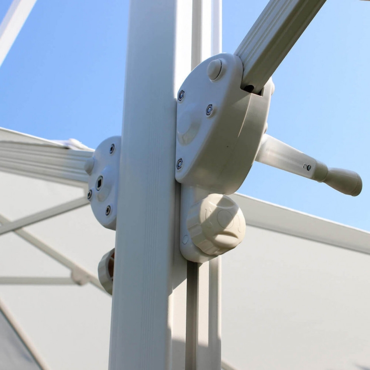 Ombrellone Doppio 3 X 3 Archimede Bianco Telo Bianco