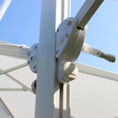 Ombrellone Doppio 3 X 3 Archimede Bianco Telo Bianco