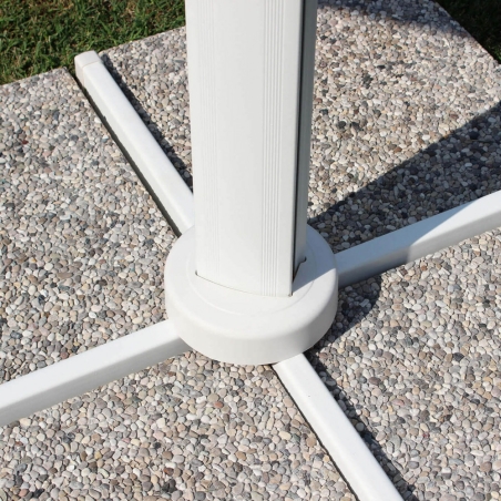 Ombrellone Doppio 3 X 3 Archimede Bianco Telo Bianco