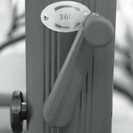 Ombrellone Nettuno Lux Nero P/L 3 X 3 Telo Grigio Chiaro