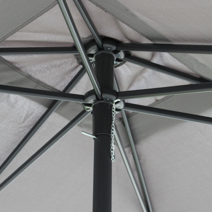 Ombrellone Nice Nero P/C 2 X 3 Telo Grigio