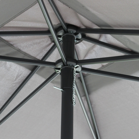 Ombrellone Nice Nero P/C 2 X 3 Telo Grigio