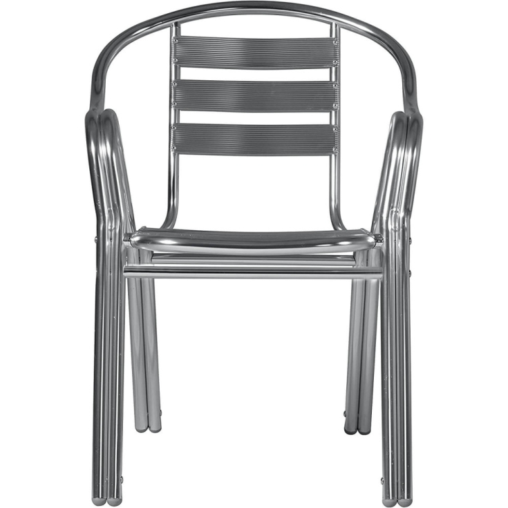 Sedia con braccioli da bar Impilabile in alluminio - Double -7