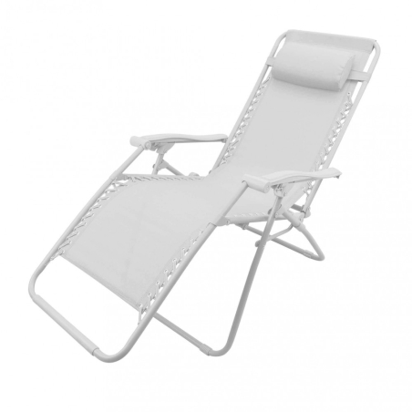 Sdraio Comfort Pieghevole Bianco 88x65x110cm