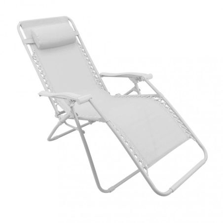 Sdraio Comfort Pieghevole Bianco 88x65x110cm