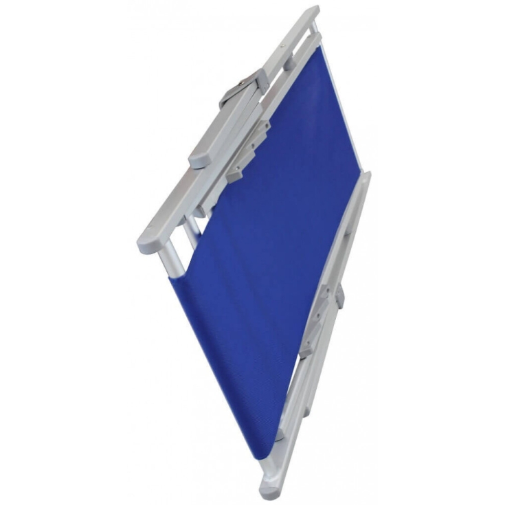 Sdraio Mare Textilene C/Braccioli Pieghevole Blu 98x67.5x106cm