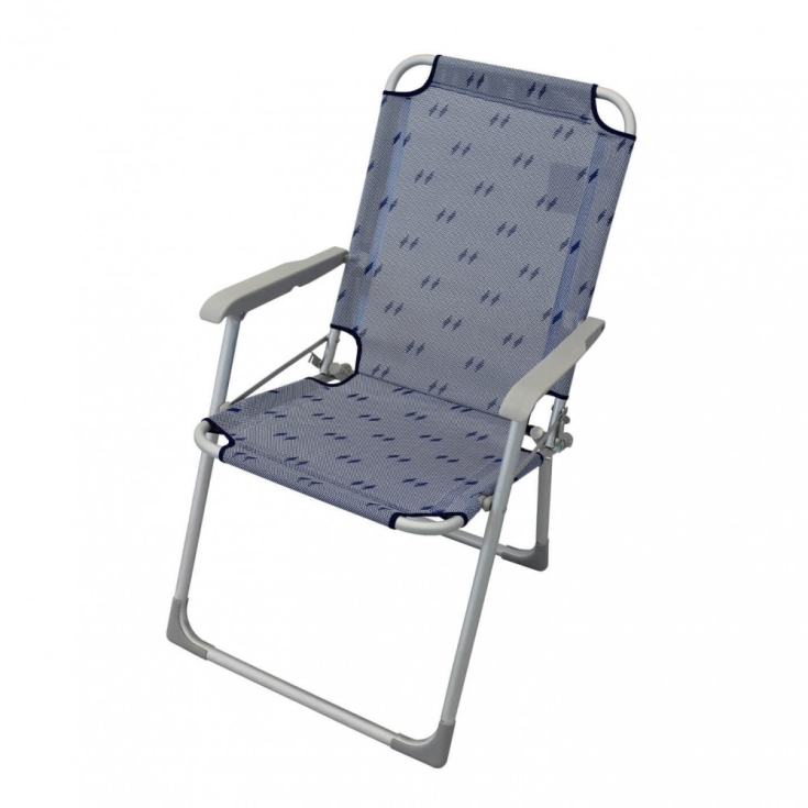 Poltrona Relax Plus Pieghevole Azzurro 52x55x89cm