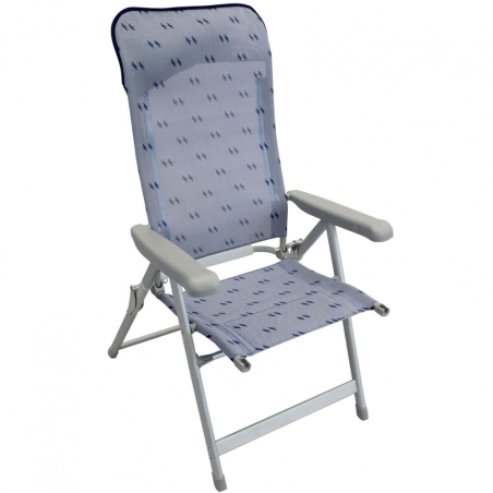 Poltrona Ischia Textilene Pieghevole Azzurro 77x63x118cm