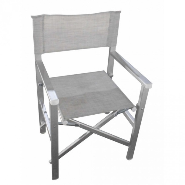 Regista Siena Textilene Pieghevole Grigio 55x46x88cm