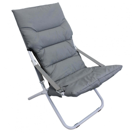 Sdraio Canapone Telo Oxford Pieghevole Grigio 65x80x96cm