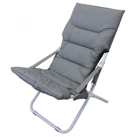 Sdraio Canapone Telo Oxford Pieghevole Grigio 65x80x96cm