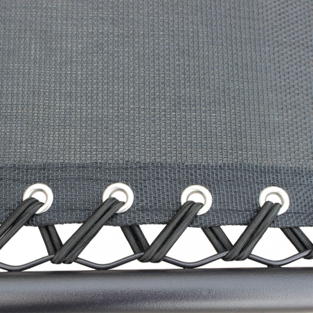 Sdraio Comfort Con Struttura Nera E Textilene Nero 88x65x110cm