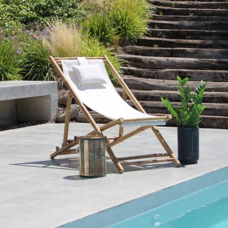 Sdraio Dondolo Daiquiri Bianco marrone 112x60x80cm