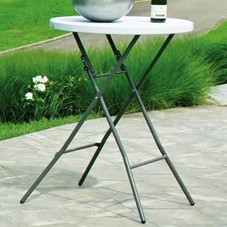 Tavolo alto pieghevole rotondo 80cm -1