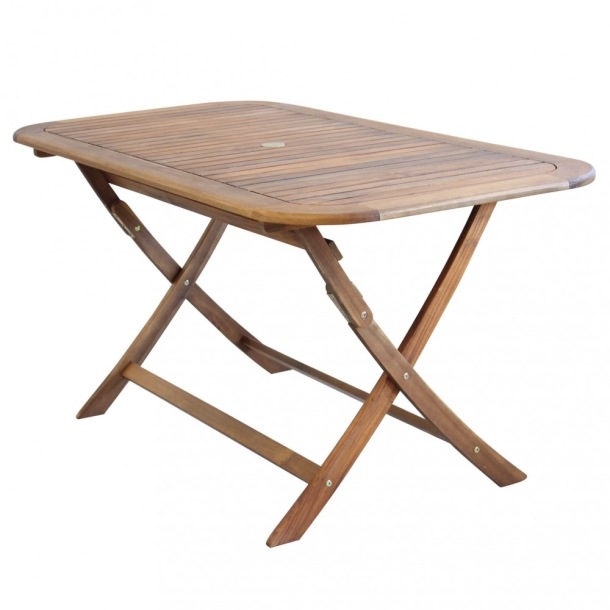 Tavolo Pieghevole 150x80 - Marrone -1