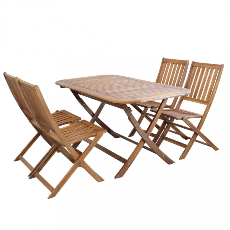 Tavolo Pieghevole 150x80 - Marrone -7