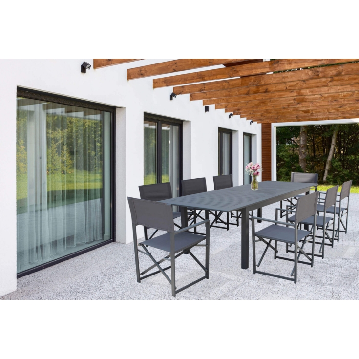 Tavolo Cuba Allungabile 220/280x100 - Antracite -7