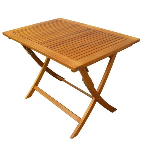 Tavolo Pieghevole 100x70 - Marrone -1