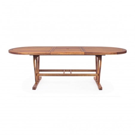 Tavolo Ovale 180/240x100 Double - Marrone -8