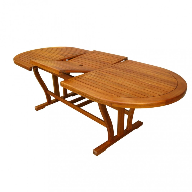 Tavolo Ovale 180/240x100 Double - Marrone -9