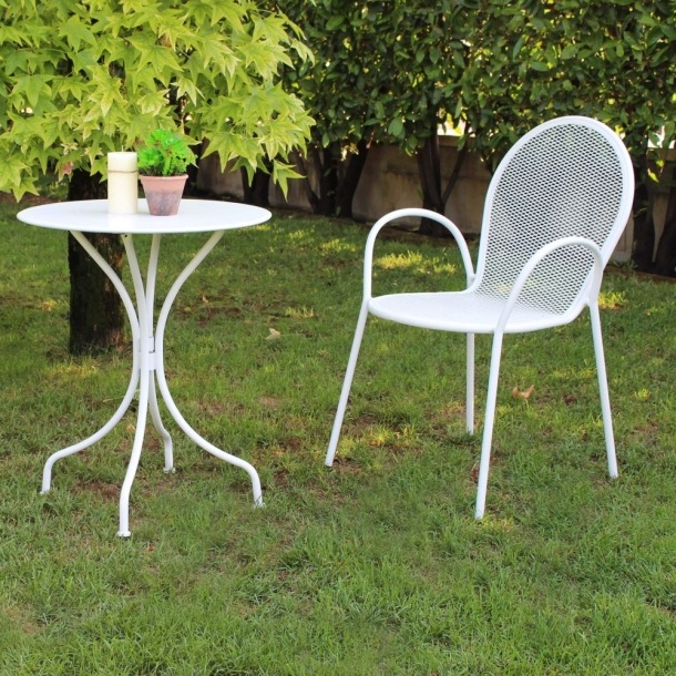 Tavolo Bristol Ø 60 - Bianco -5