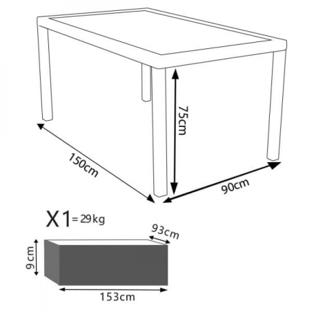 Tavolo Azore 150x90 - Bianco -6