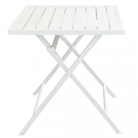 Tavolo Alabama 70x70 Pieghevole - Bianco -2
