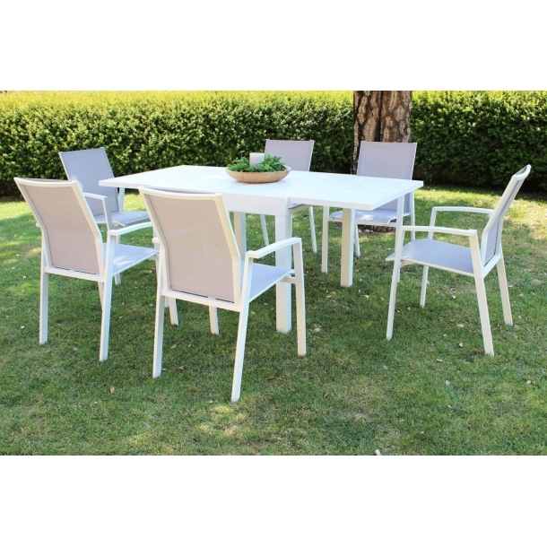 Tavolo Hawaii 90/180x90 - Bianco -8