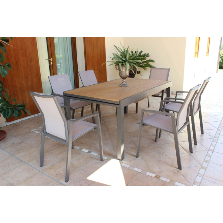 Tavolo Cayman 160/240x95 - Taupe -6