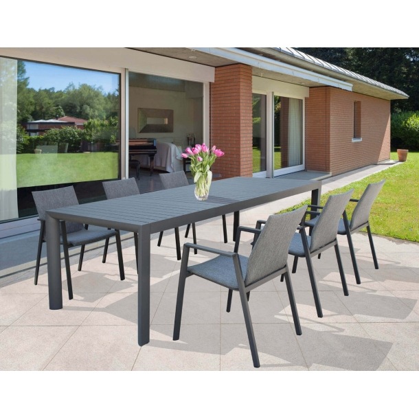 Tavolo Houston 160/240x100 - Antracite -7