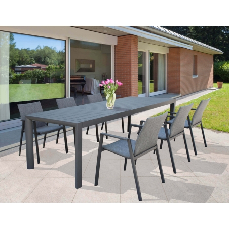 Tavolo Houston 160/240x100 - Antracite -7