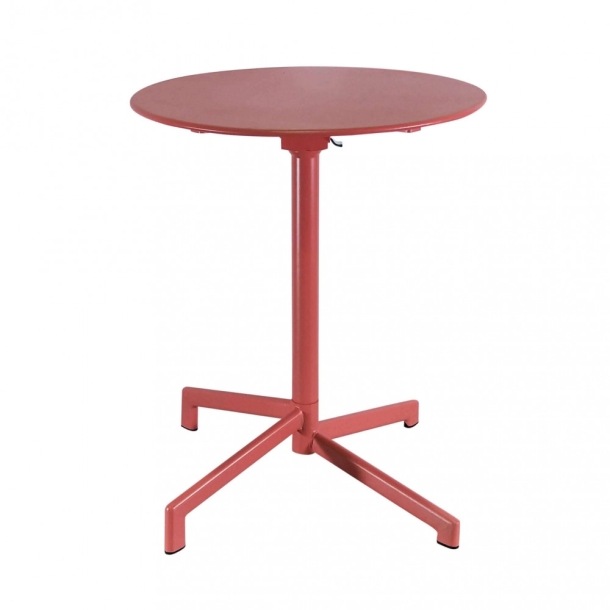 Tavolo Vega Ø 60 - Rosso Corallo -1