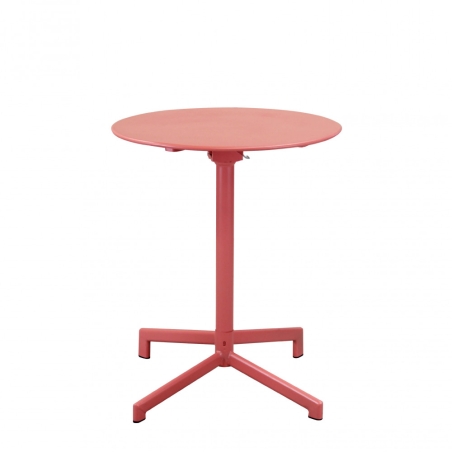 Tavolo Vega Ø 60 - Rosso Corallo -4