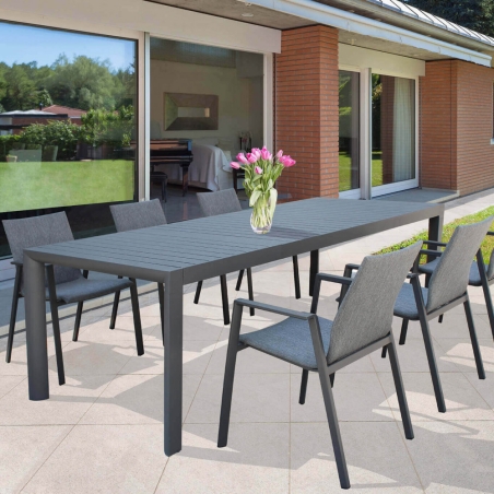 Tavolo Houston 135/180x70 - Antracite -7