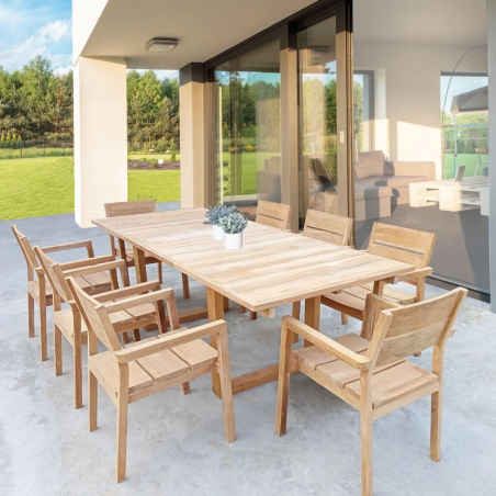 Tavolo Parker 180/260x100 - Marrone -2