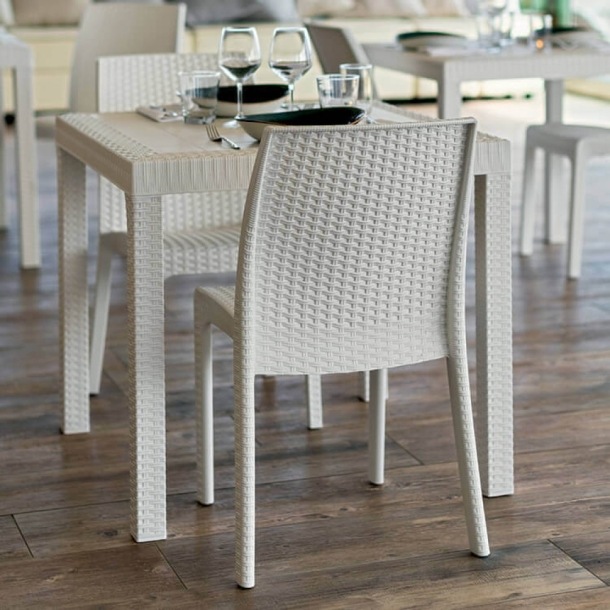 Tavolo Dallas 80x80 - Bianco -2