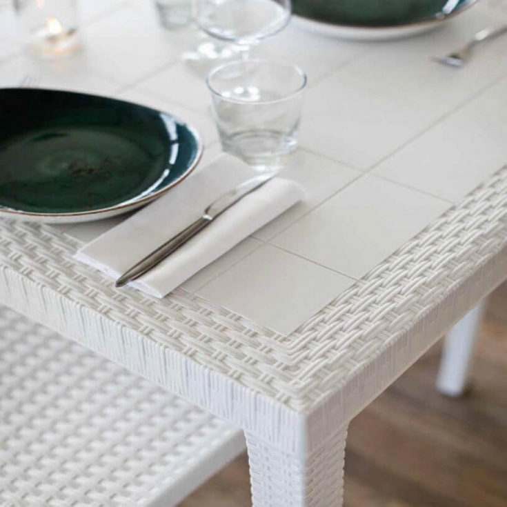 Tavolo Dallas 80x80 - Bianco -4