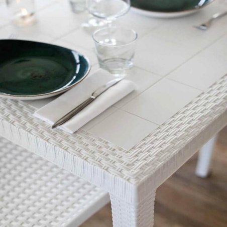 Tavolo Dallas 80x80 - Bianco -4