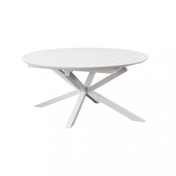 Tavolo Rotondo Camelot Allungabile 150/200x150 - Bianco -4