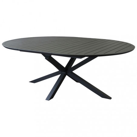 Tavolo Rotondo Camelot Allungabile 150/200x150 - Antracite -1