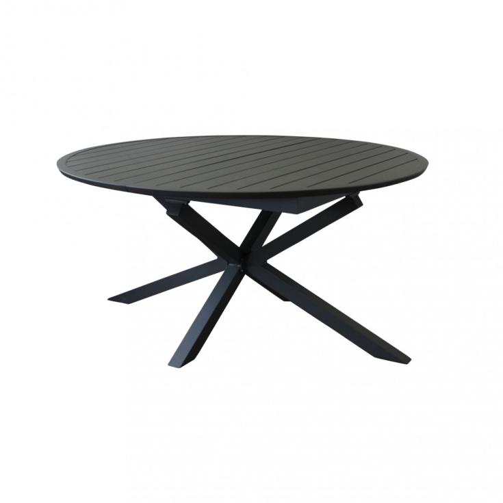 Tavolo Rotondo Camelot Allungabile 150/200x150 - Antracite -4