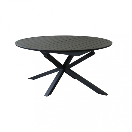Tavolo Rotondo Camelot Allungabile 150/200x150 - Antracite -4