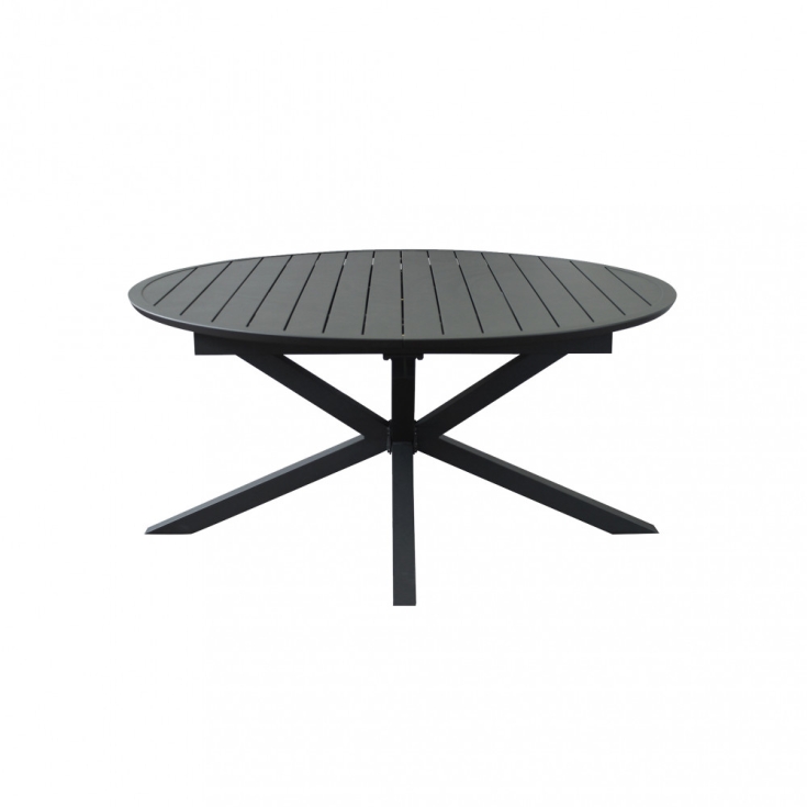 Tavolo Rotondo Camelot Allungabile 150/200x150 - Antracite -8