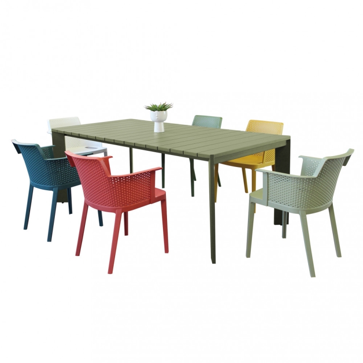 Tavolo Connecticut 200x100 - Verde -4