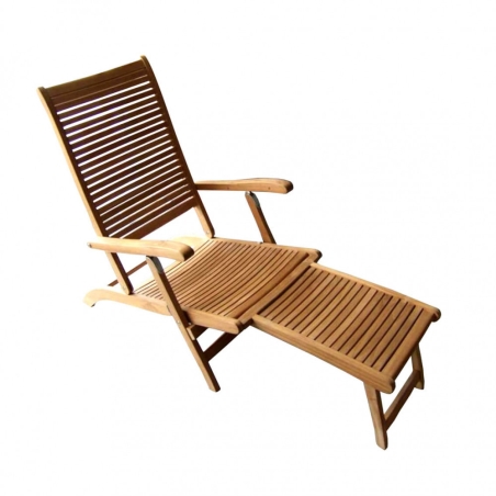 Lettino prendisole Marrone Legno STEAMER RIVIERA