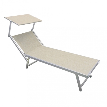 Lettino prendisole Beige Alluminio JESOLO