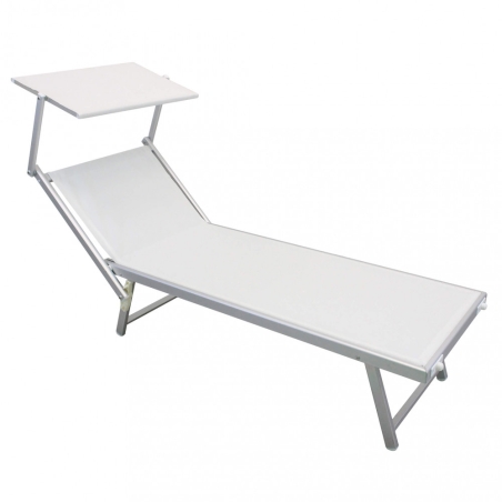 Lettino prendisole Bianco Alluminio JESOLO