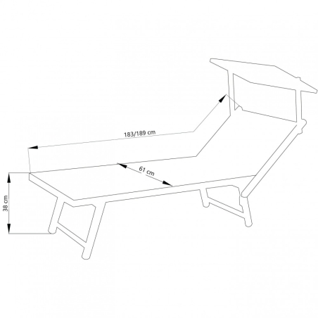 Lettino prendisole Blu Alluminio JESOLO