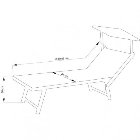 Lettino prendisole Grigio Alluminio JESOLO