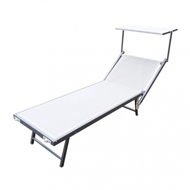 Lettino prendisole Bianco  RIMINI